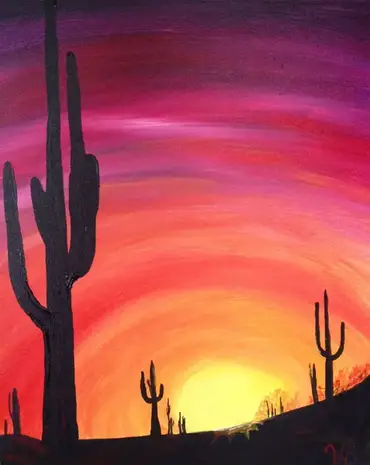 pics Cute Easy Painting Ideas Sunset easy landscape painting ideas for beginners