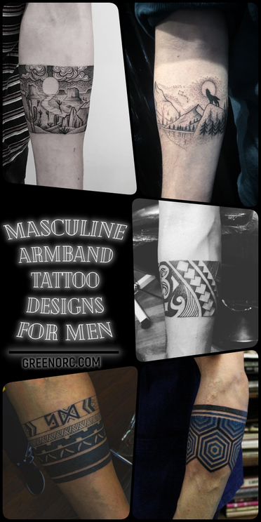 45 Masculine Armband Tattoo Designs for Men - Greenorc