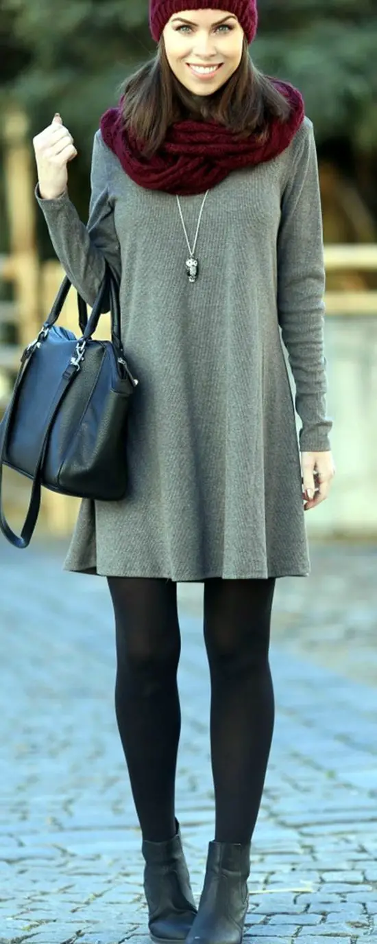 dark gray outfit