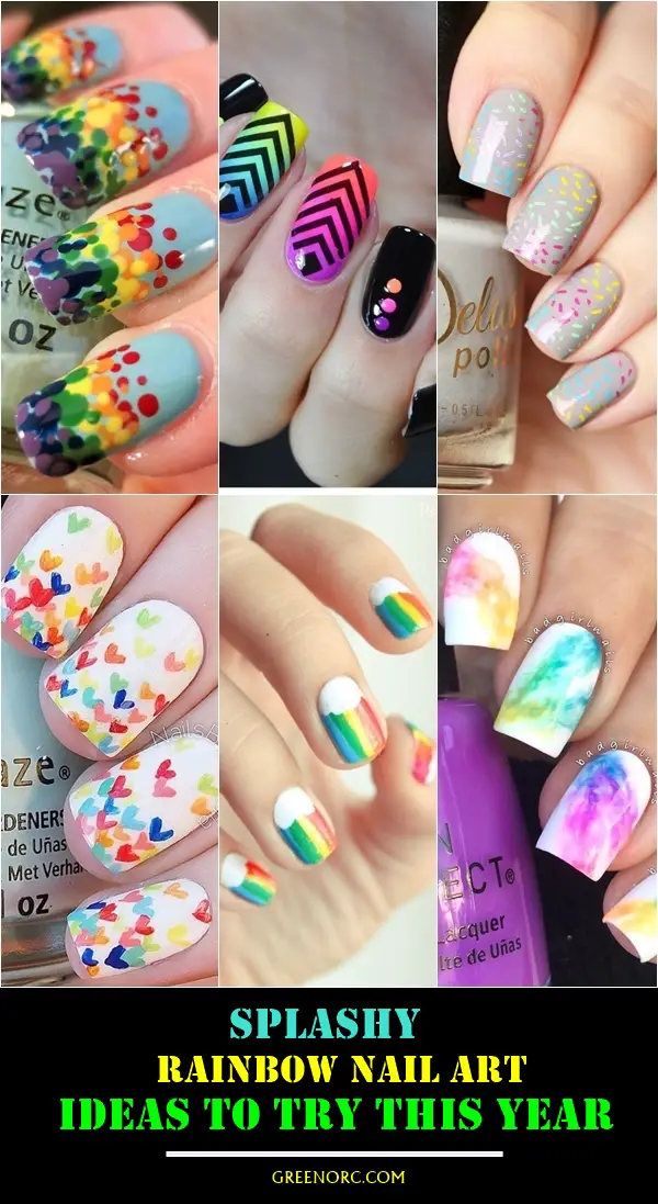 Splashy Rainbow Nail Art Ideas to Try This Year