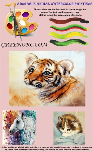 45 Adorable Animal Watercolor Paintings - Greenorc