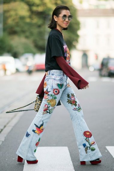 25 DIY Embroidery Jeans Examples You Can Try At Home