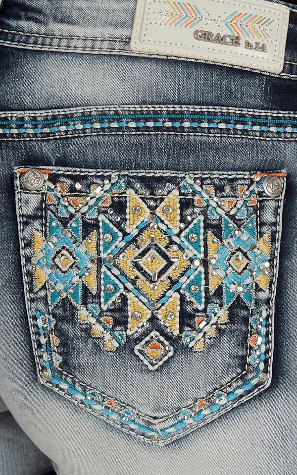 DIY Embroidery Jeans Examples