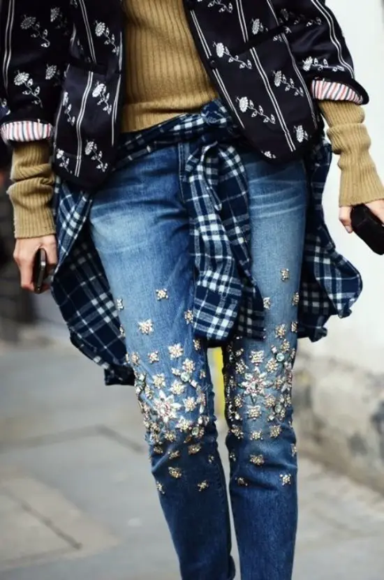 25 diy embroidery jeans examples you can try at home 25 diy embroidery jeans examples you can try at home