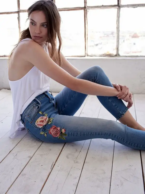 DIY Embroidery Jeans Examples