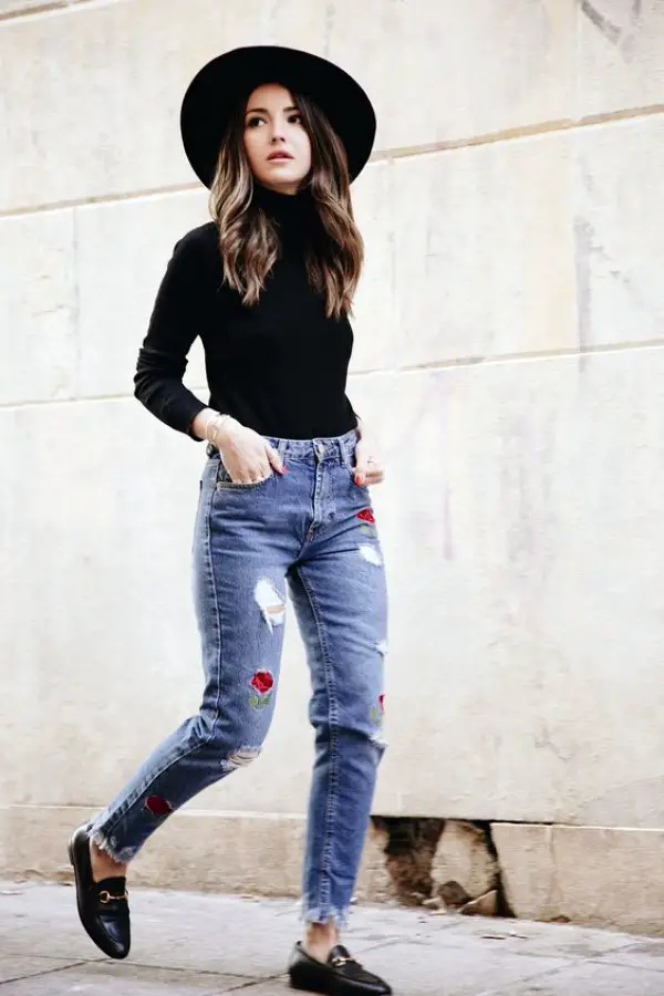 DIY Embroidery Jeans Examples