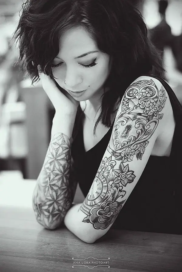 Cute-Sleeve-Tattoos-For-Girls