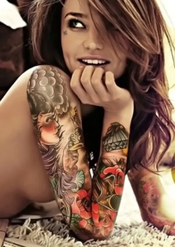 Cute-Sleeve-Tattoos-For-Girls