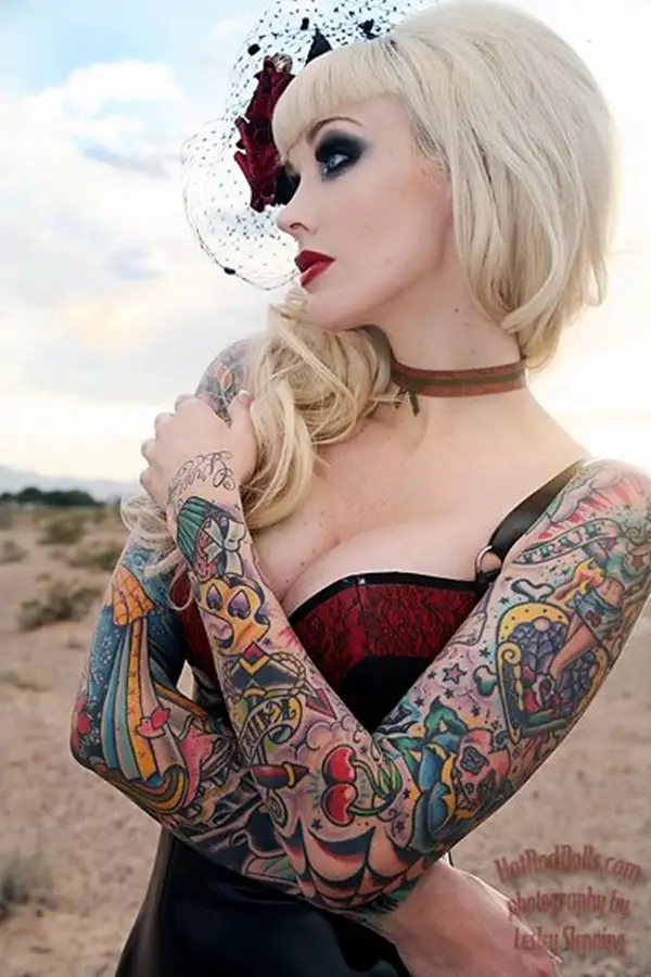 Cute-Sleeve-Tattoos-For-Girls