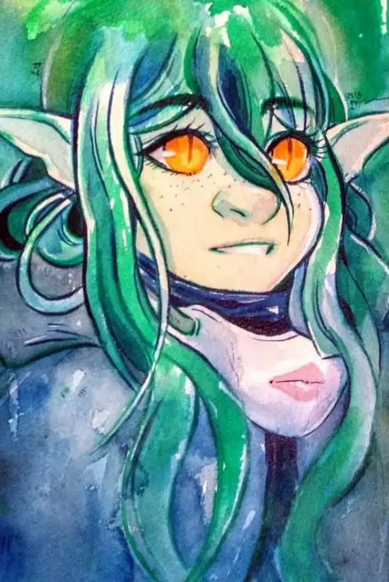 45 Breathtaking Watercolor Fan Art Examples Greenorc