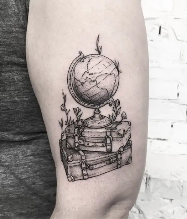 Voyage Globe Traditional Tattoo design Poster for Sale by SevenRelics   Redbubble