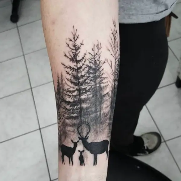 Deep-rooted Forest Tattoo Designs With Sophisticated Meaning