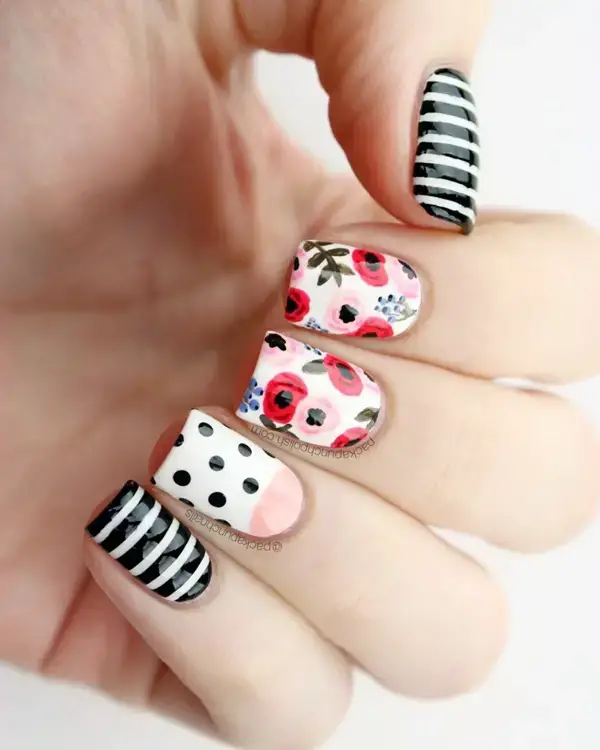 Cute Floral Nail Art Designs For This Autumn