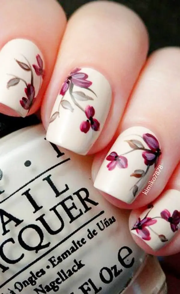 Cute Floral Nail Art Designs For This Autumn