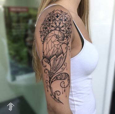 40 Intimidating Geometric Animal Tattoo Ideas - Greenorc