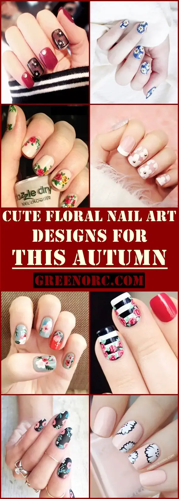 Cute Floral Nail Art Designs For This Autumn