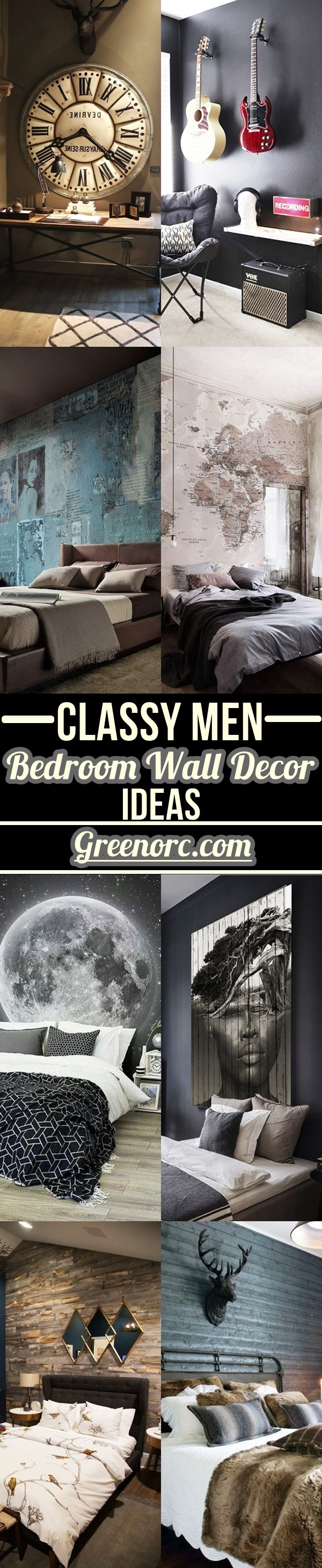 Classy Men Bedroom Wall Decor Ideas