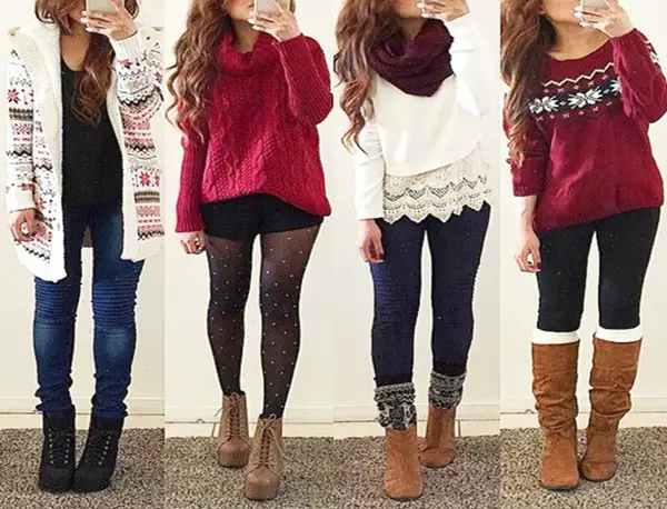 40 Cute Christmas Outfit Ideas For Teens - Greenorc