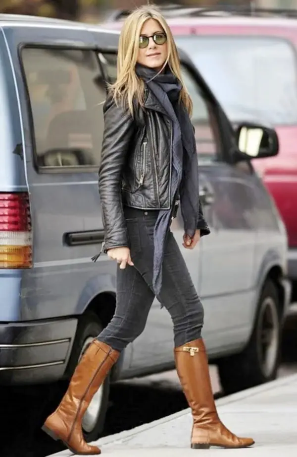 Casual Leather Jacket Outfit Ideas for Winter