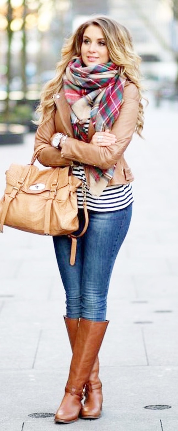 Casual Leather Jacket Outfit Ideas for Winter