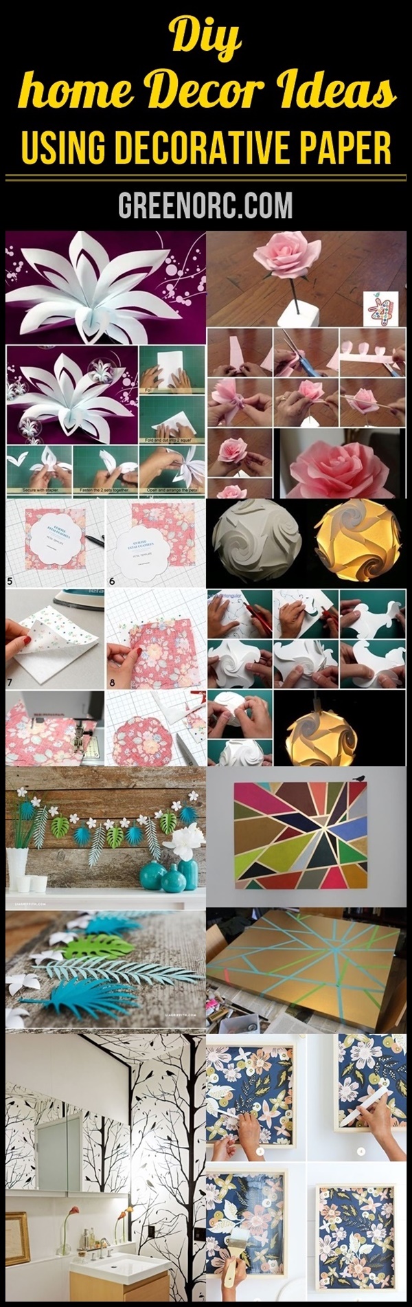 12 Diy home Decor Ideas Using Decorative Paper - Greenorc