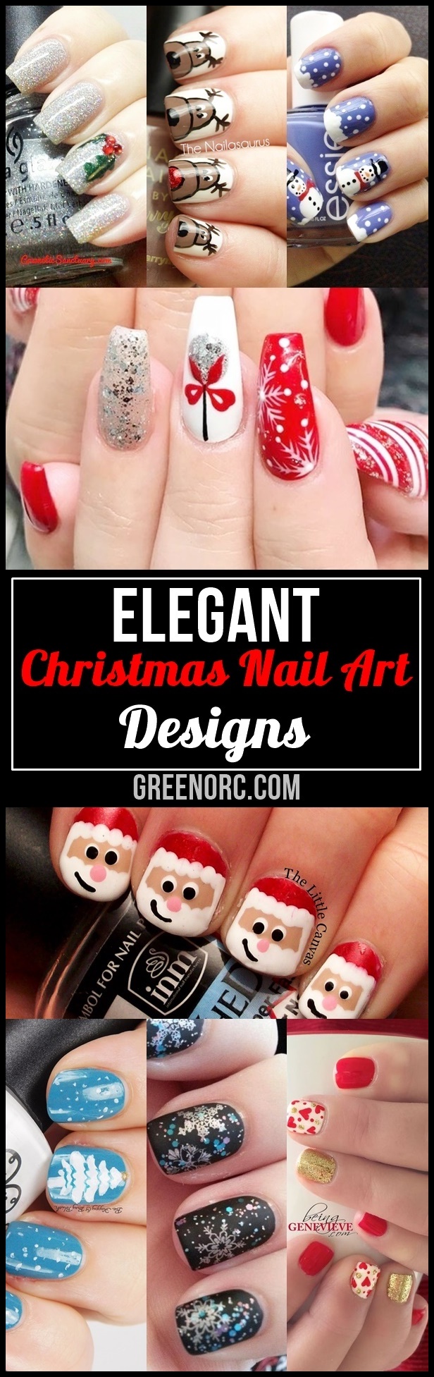 Elegant Christmas Nail Art Designs