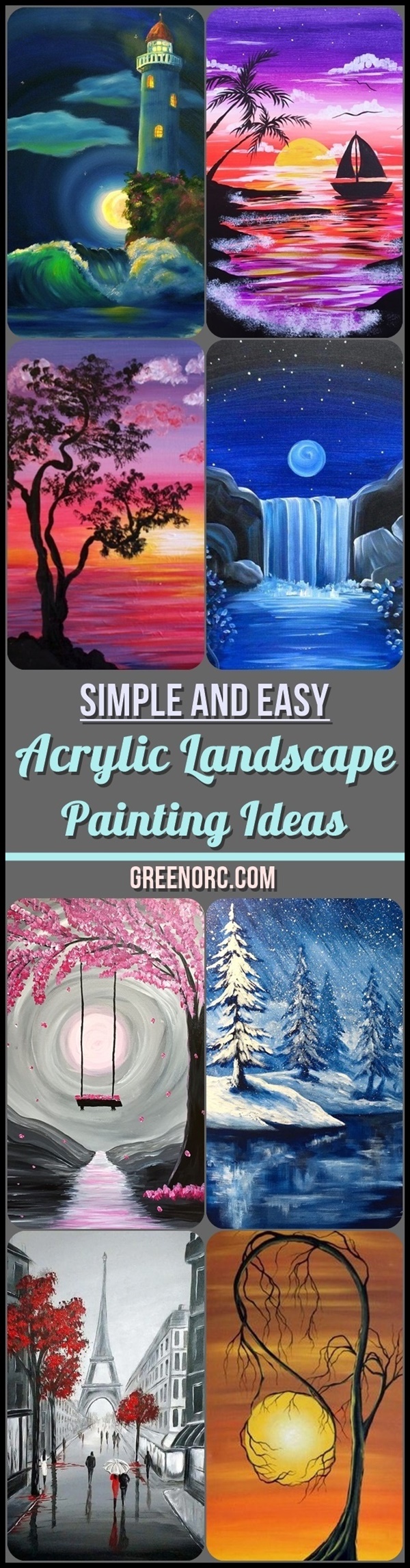 Simple and Easy Acrylic Landscape Painting Ideas