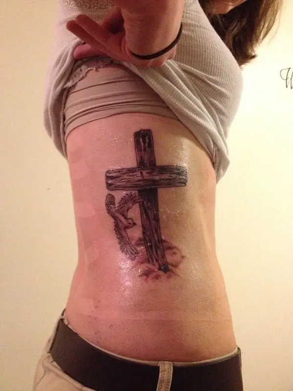 Triolo tattoos  Some roses and a wooden cross I got to  Facebook