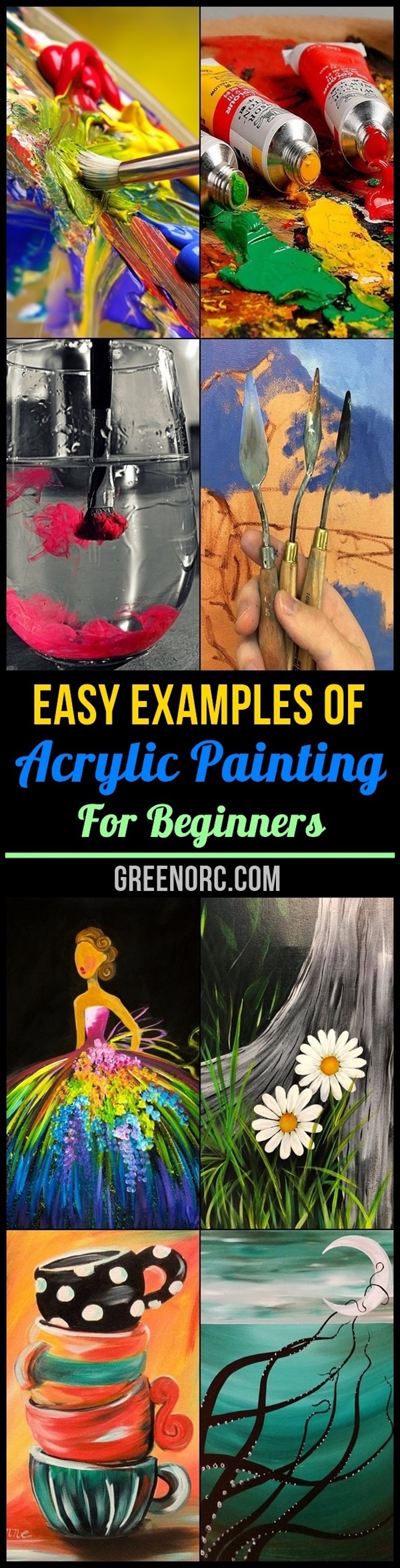 40 Easy Examples of Acrylic Painting For Beginners - Greenorc