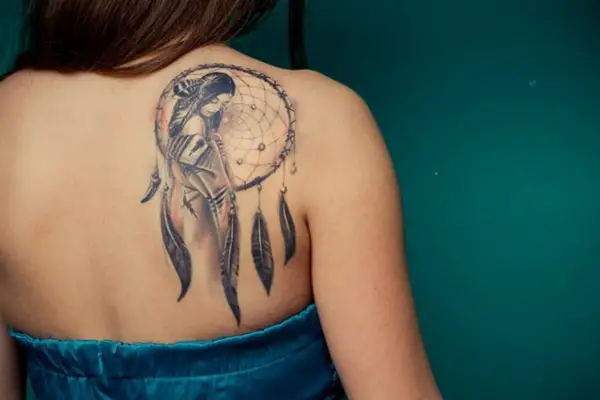 wolf dreamcatcher tattoo  Wolf tattoos for women Wolf dreamcatcher tattoo  Wolf and moon tattoo