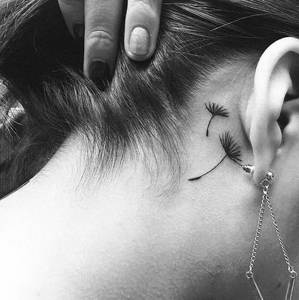 Meaningful But Cute Behind The Ear Tattoo Designs