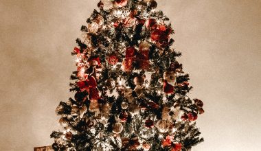 A Christmas tree featuring a wide variety of decorative elements.