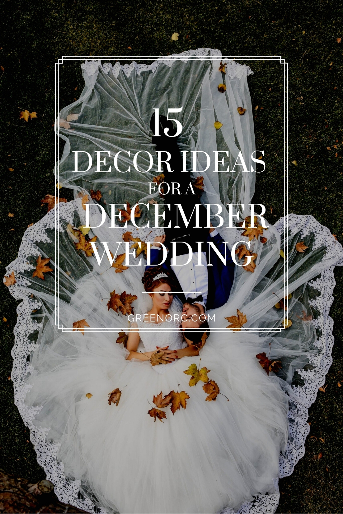 A married couple posing for a winter wedding photograph A married couple posing for a winter wedding photograph