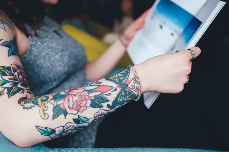 Floral, Butterfly, Tattoo, Flower