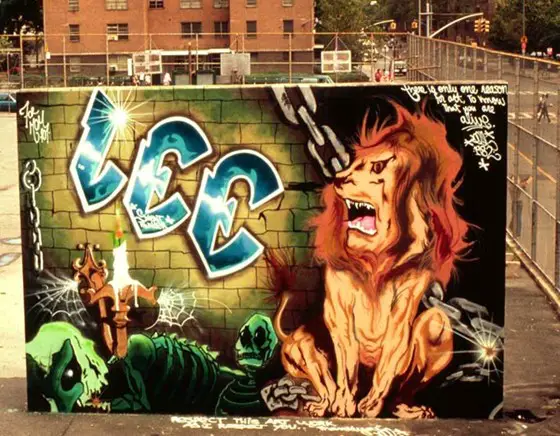Graffiti art of A Lion by Lee Quinones