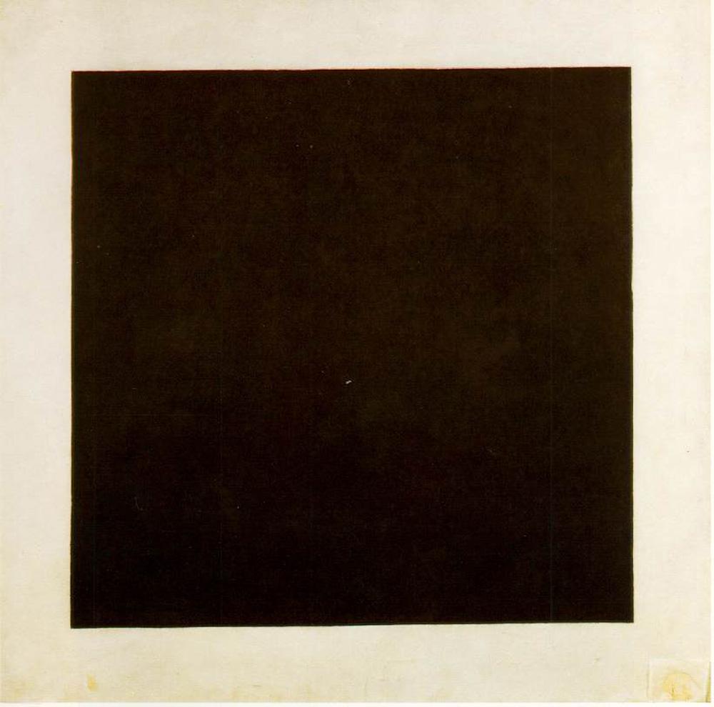 The abstract painting titled, ‘The black square’ by Kazimir Malevich